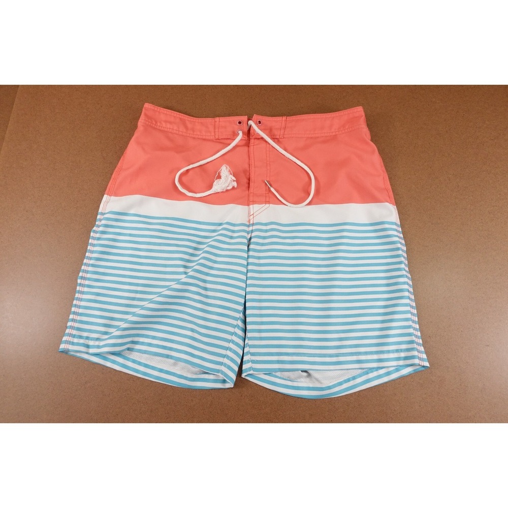 Southern Tide Men's Size XL Colorful Striped Mesh‎ Lined Back Pocket Swim Trunks